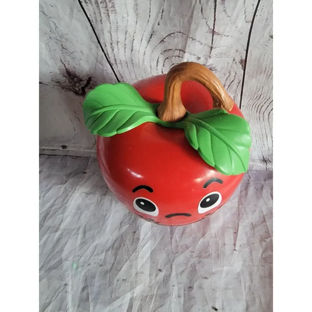 1972 Fisher Price Happy Apple Vintage Toy Long Curly Stem Working Chime Noise